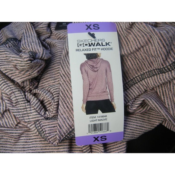 Skechers walk wear, light weight polyester blend, summer hoody, mauve XS nwt - Picture 5 of 5